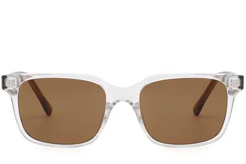 Lunettes de soleil rectangulaires en plastique transparent #BS2503-0397