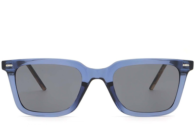 Rechteckige blaue Kunststoff-Sonnenbrille #BS2503-0398