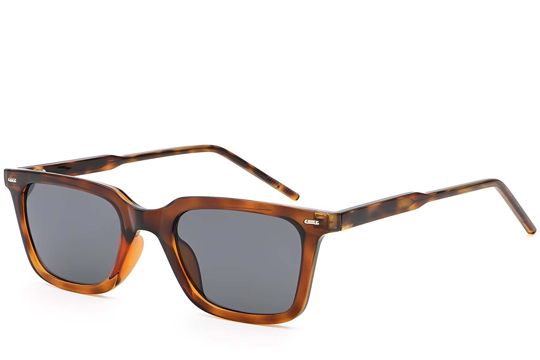 Rectangular Tortoiseshell Plastic Sunglasses #BS2503-0399