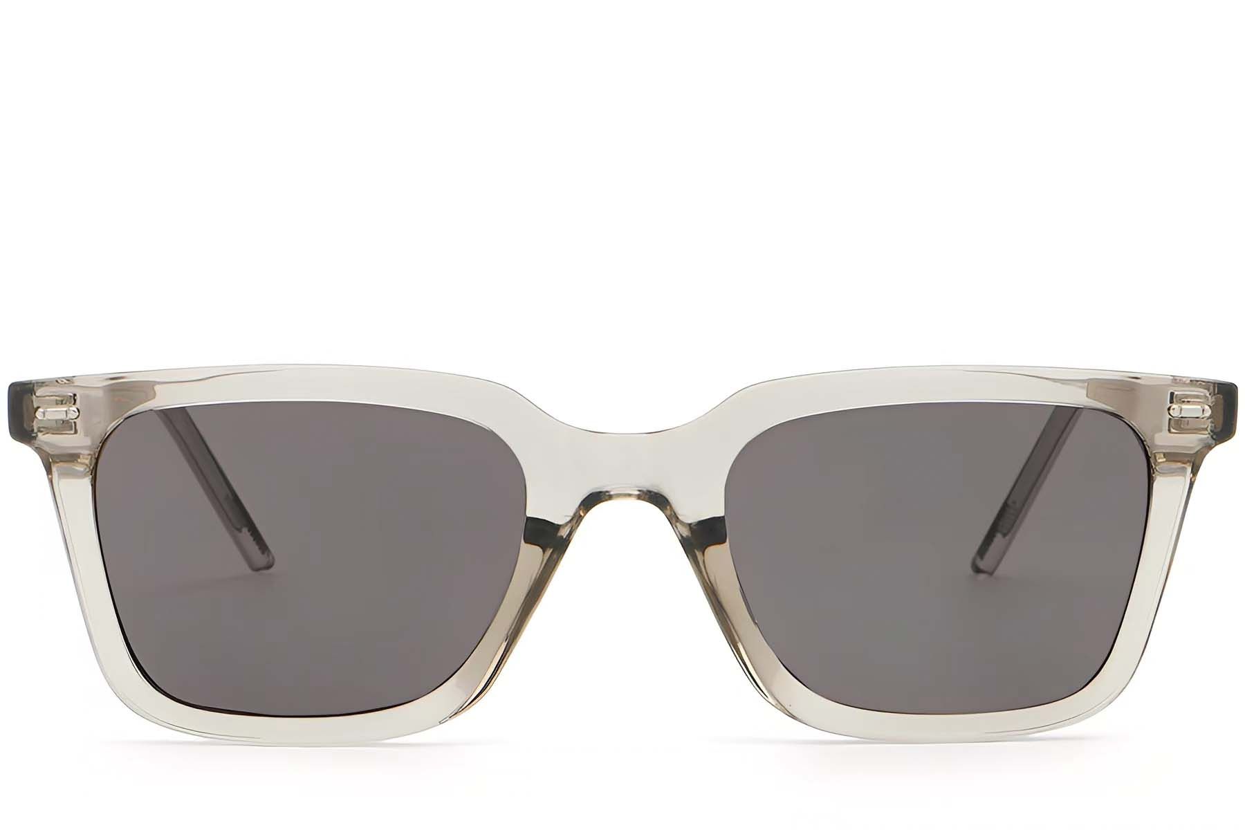 Rectangular Grey Plastic Sunglasses #BS2503-0400