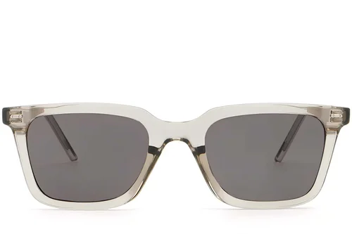 Lunettes de soleil rectangulaires en plastique gris #BS2503-0400