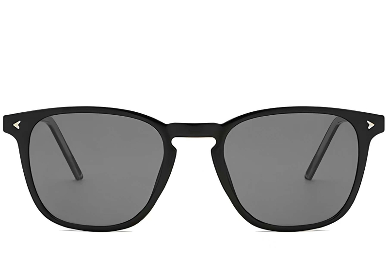 Rechteckige schwarze Kunststoff-Sonnenbrille #BS2503-0401