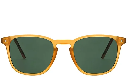 Lunettes de soleil rectangulaires en plastique orange #BS2503-0404