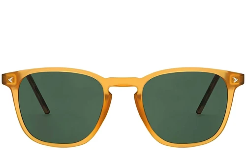 Rectangular Orange Plastic Sunglasses #BS2503-0404
