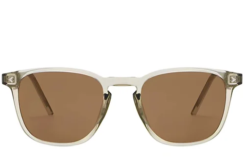 Lunettes de soleil rectangulaires en plastique gris #BS2503-0405