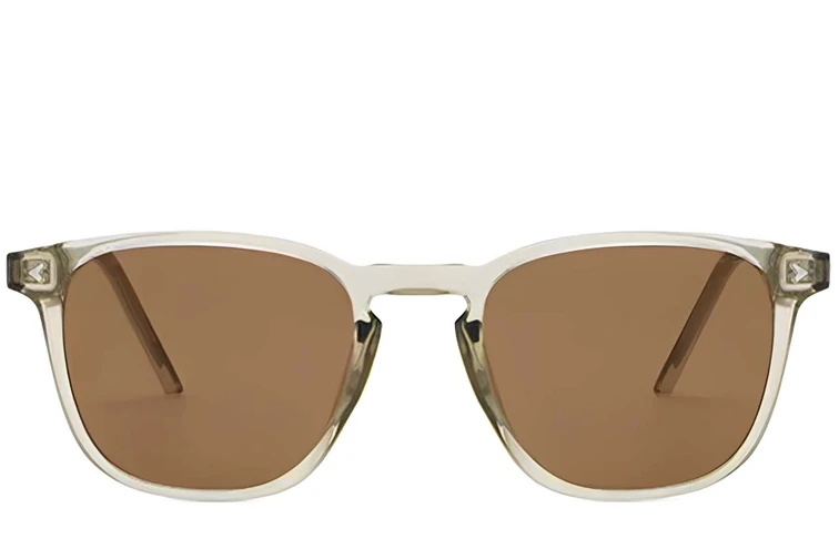 Rechteckige graue Kunststoff-Sonnenbrille #BS2503-0405