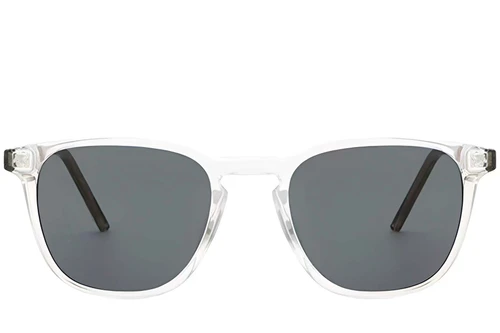 Rectangular Transparent Plastic Sunglasses #BS2503-0406