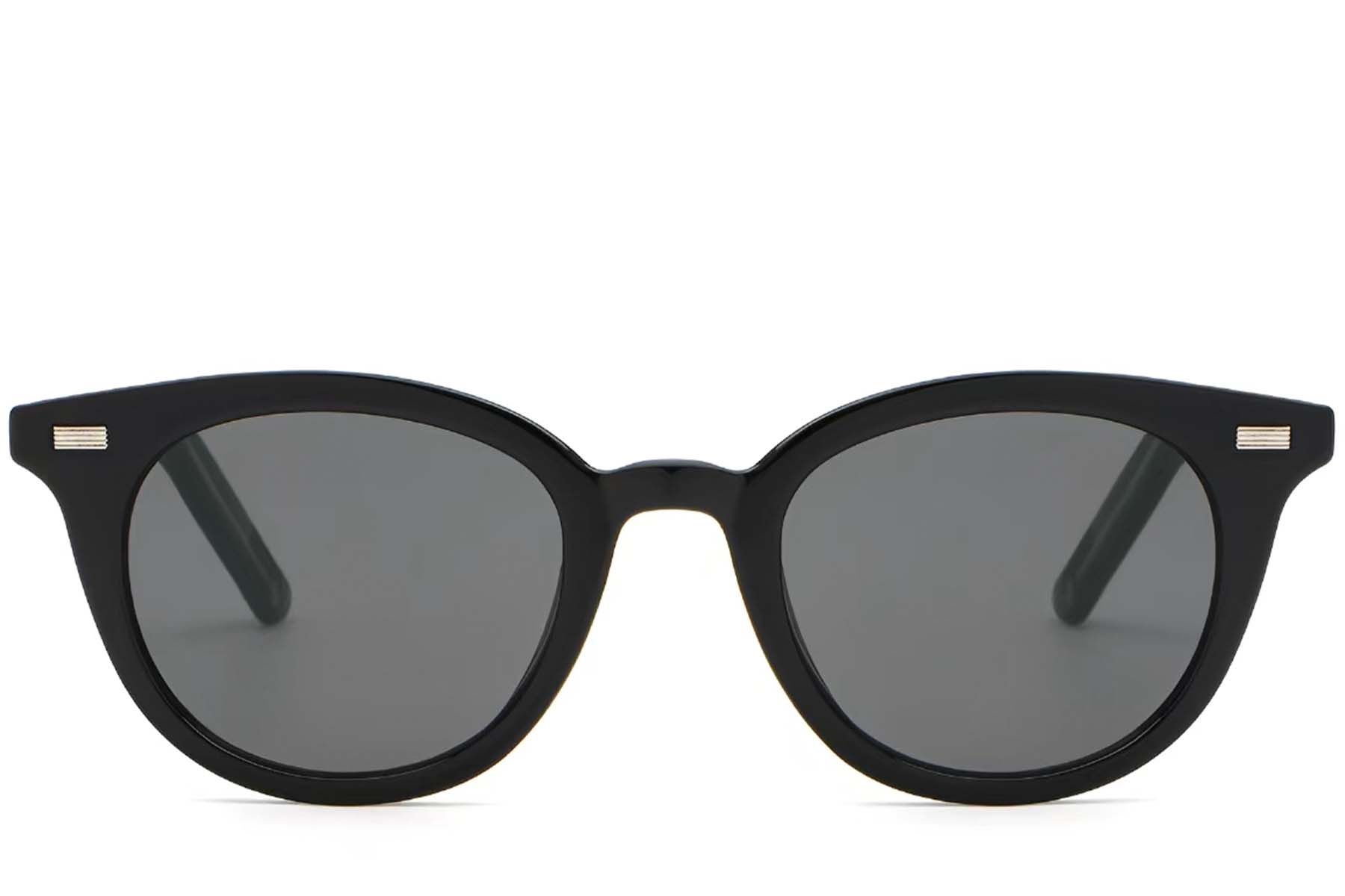 Oval Black Plastic Sunglasses #BS2503-0407