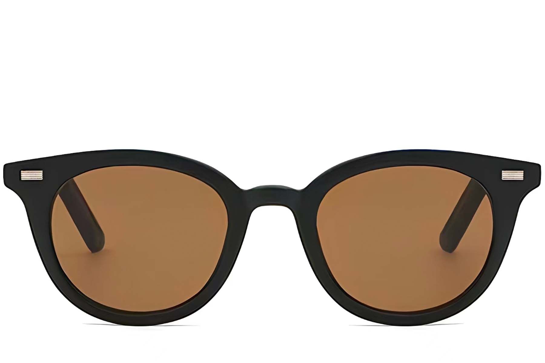 Oval Black Plastic Sunglasses #BS2503-0408