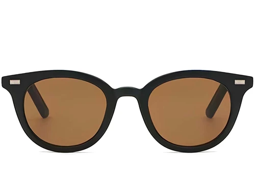 Oval Black Plastic Sunglasses #BS2503-0408