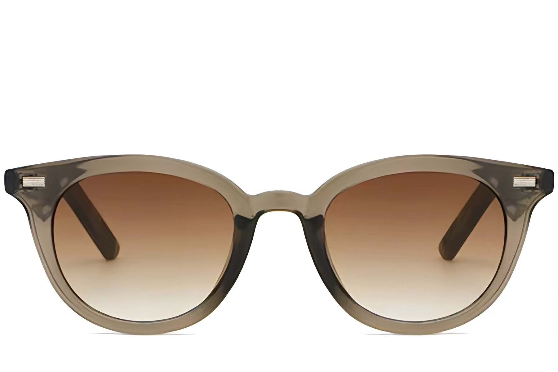 Oval Brown Plastic Sunglasses #BS2503-0410