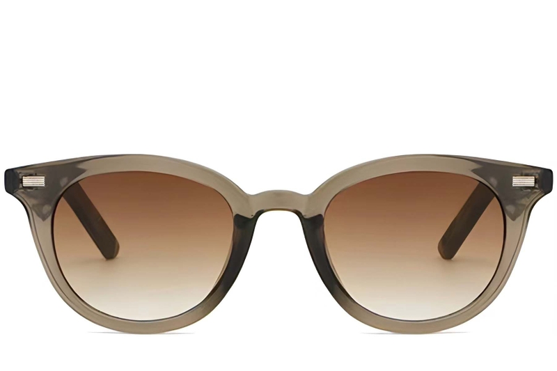 Oval Brown Plastic Sunglasses #BS2503-0410