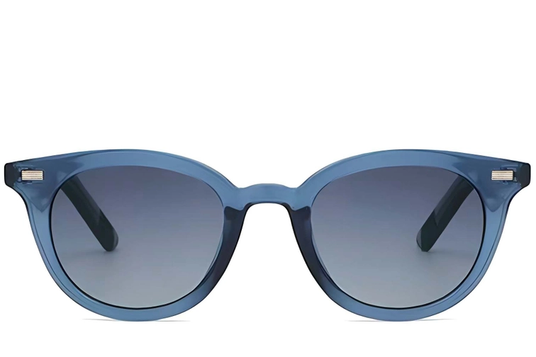Oval Blue Plastic Sunglasses #BS2503-0411