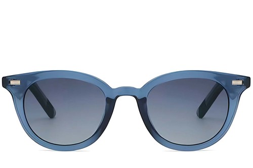 Oval Blue Plastic Sunglasses #BS2503-0411