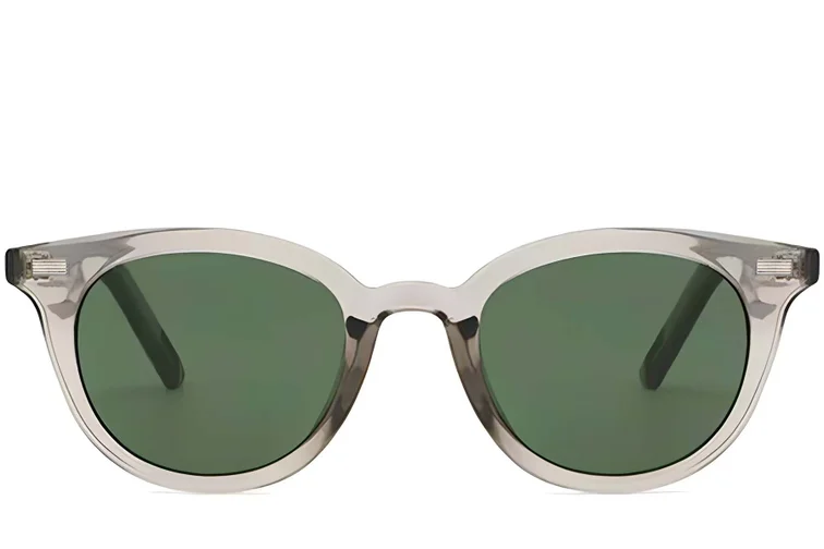Ovale graue Kunststoff-Sonnenbrille #BS2503-0412