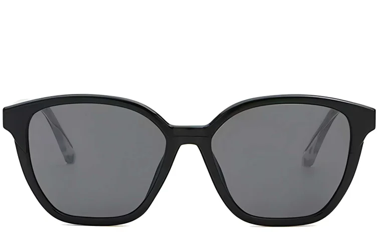 Lunettes de soleil papillon en plastique noir #BS2503-0413