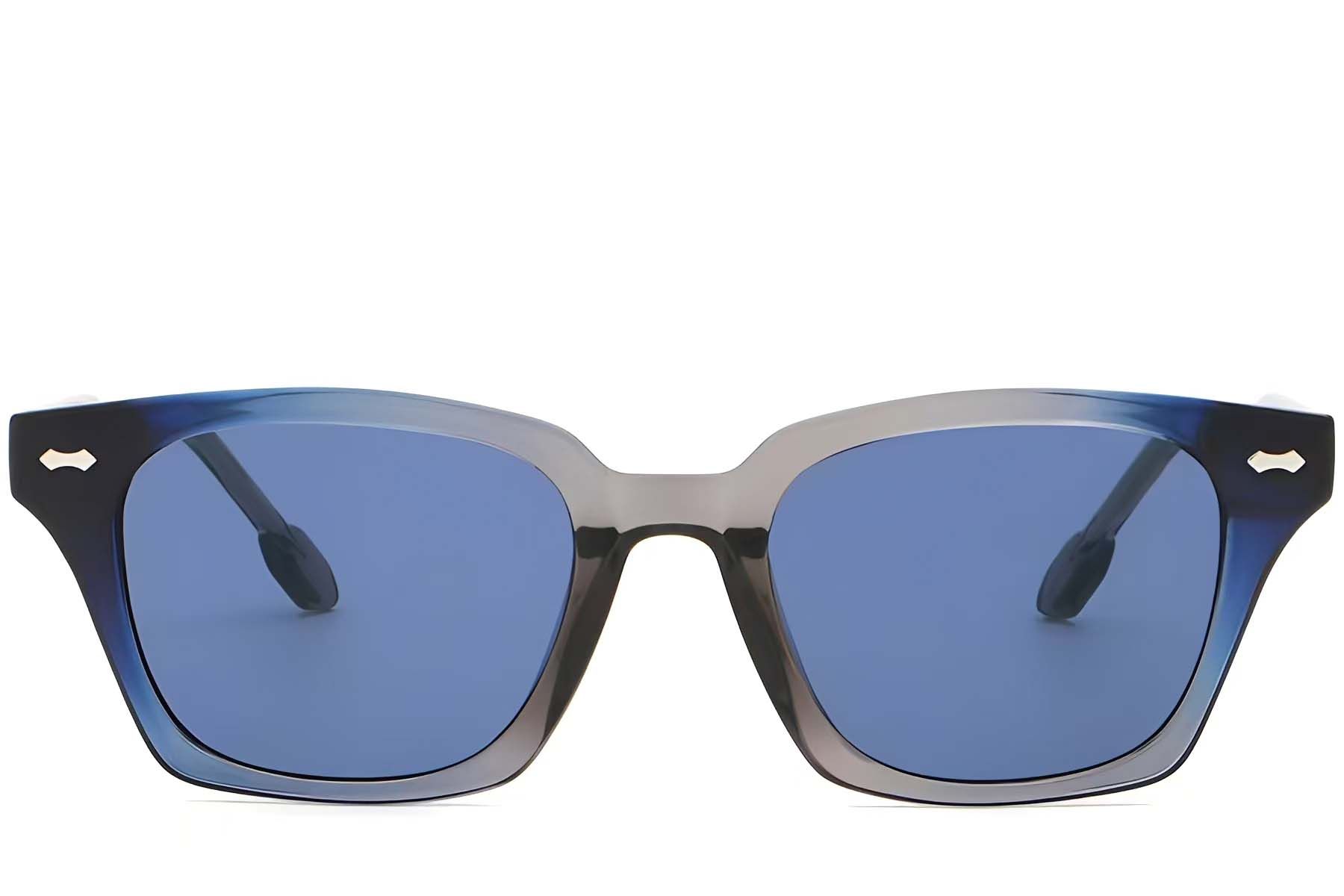 Rectangular Grey Plastic Sunglasses #BS2503-0418