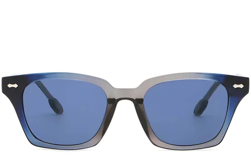 Lunettes de soleil rectangulaires en plastique gris #BS2503-0418