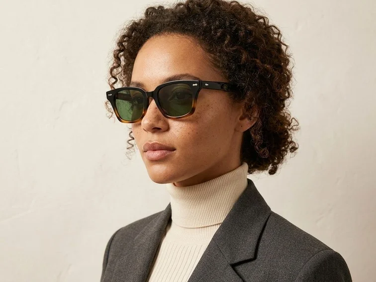 Rectangular Tortoiseshell Plastic Sunglasses #BS2503-0419