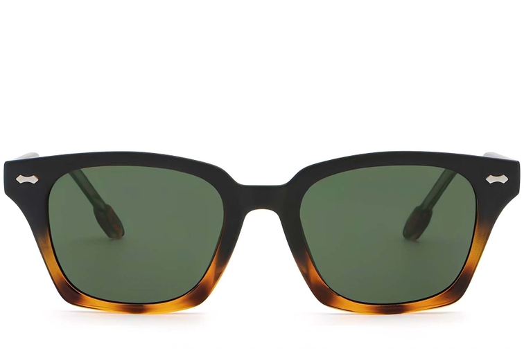 Rectangular Tortoiseshell Plastic Sunglasses #BS2503-0419