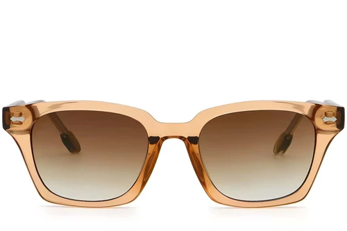 Rectangular Brown Plastic Sunglasses #BS2503-0420