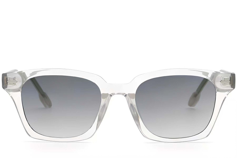 Rechthoekige transparante plastic zonnebril #BS2503-0422