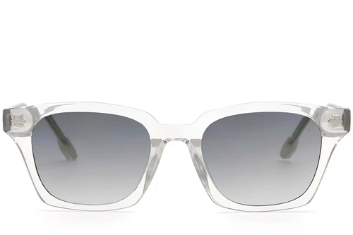Rectangular Transparent Plastic Sunglasses #BS2503-0422