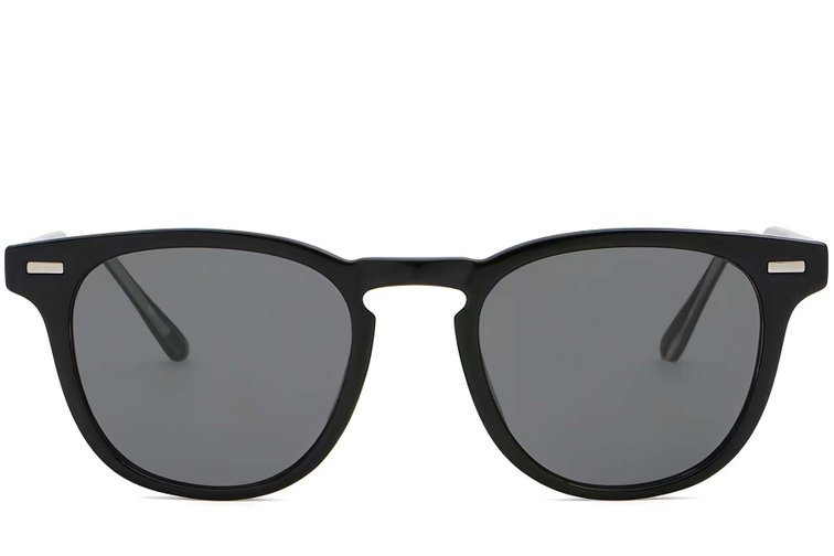 Occhiali da sole ovali in plastica nera #BS2503-0423