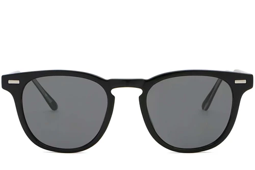 Oval Black Plastic Sunglasses #BS2503-0423