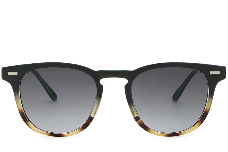 Gafas de sol ovaladas de plástico con efecto carey #BS2503-0424