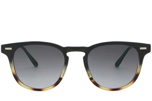 Lunettes de soleil ovales en plastique écaille de tortue #BS2503-0424