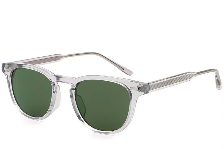 Ovale graue Kunststoff-Sonnenbrille #BS2503-0425