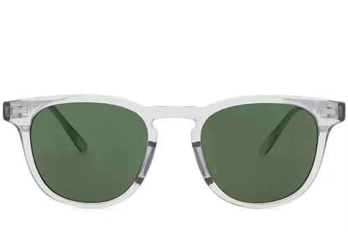 Lunettes de soleil ovales en plastique gris #BS2503-0425
