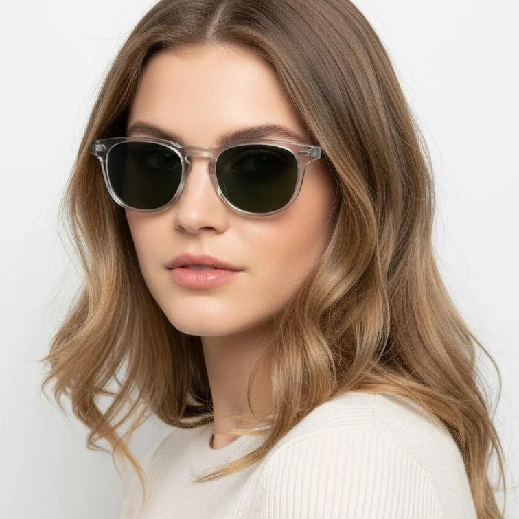 Oval Grey Plastic Sunglasses #BS2503-0425