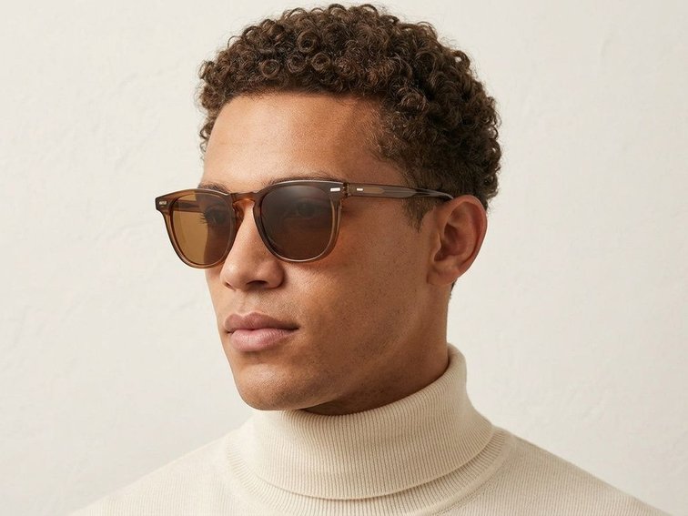 Oval Brown Plastic Sunglasses #BS2503-0426