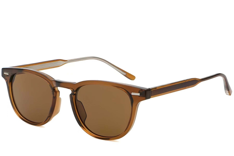 Oval Brown Plastic Sunglasses #BS2503-0426