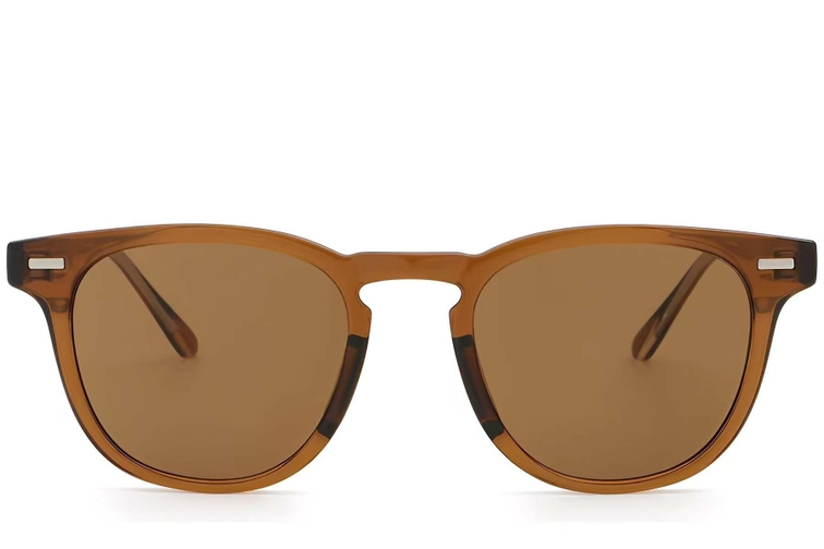 Oval Brown Plastic Sunglasses #BS2503-0426