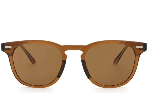 Oval Brown Plastic Sunglasses #BS2503-0426