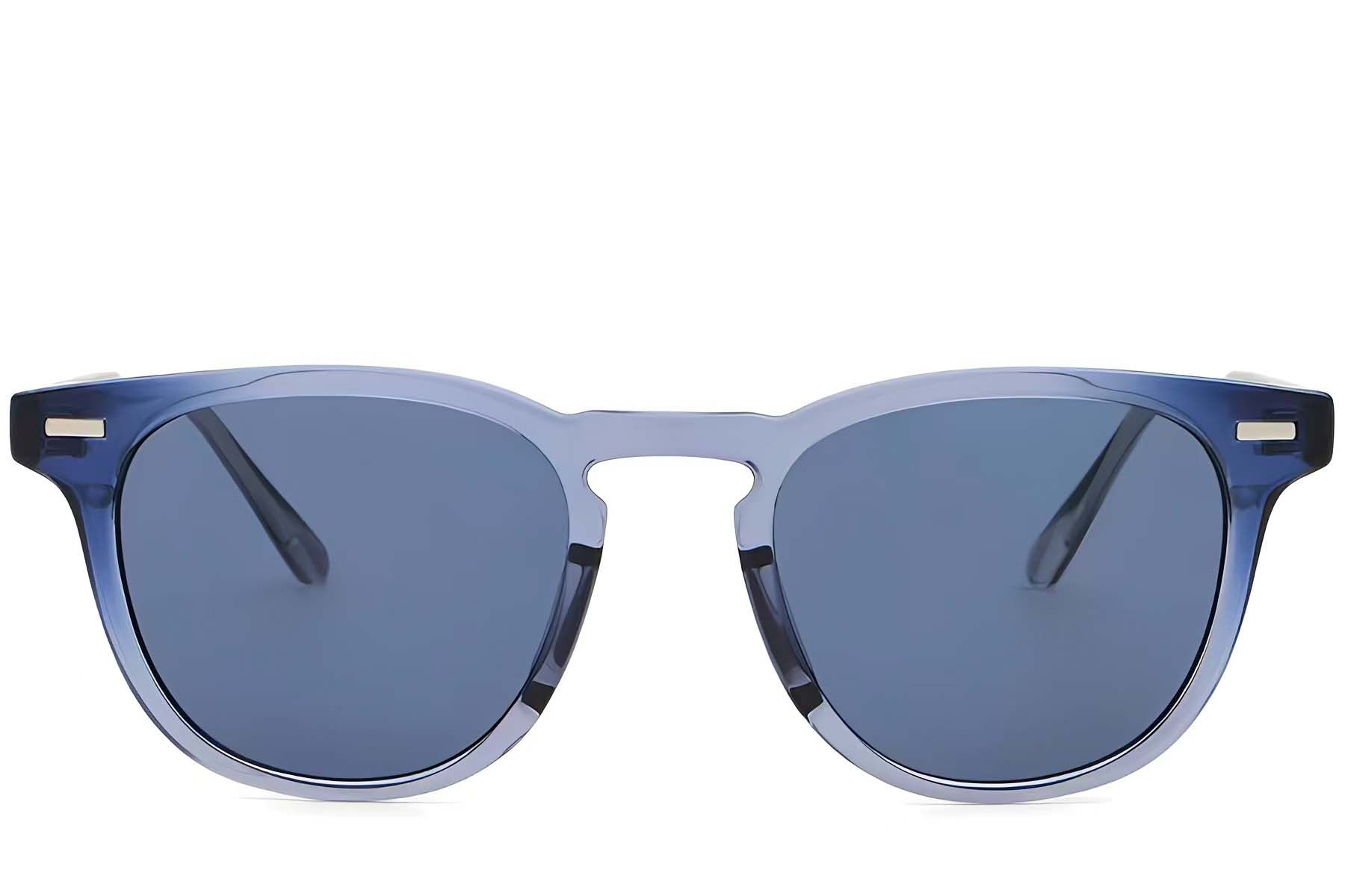 Oval Blue Plastic Sunglasses #BS2503-0427