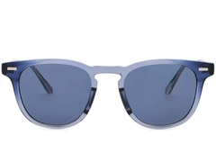 Ovale blauwe plastic zonnebril #BS2503-0427