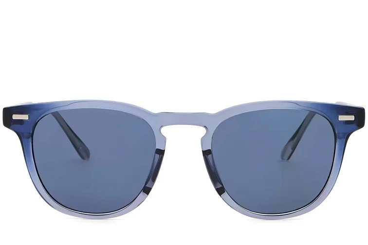 Oval Blue Plastic Sunglasses #BS2503-0427