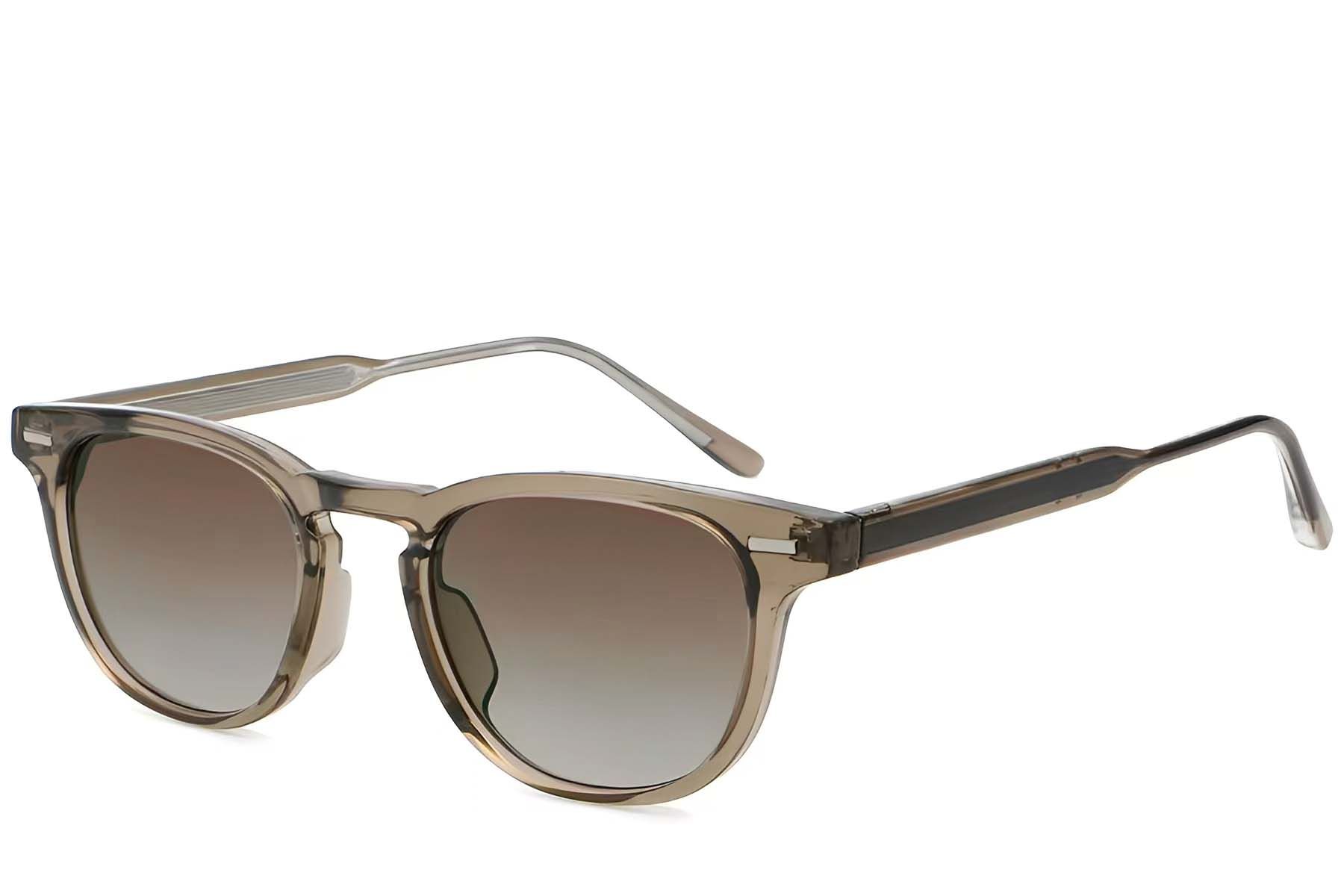 Oval Brown Plastic Sunglasses #BS2503-0428
