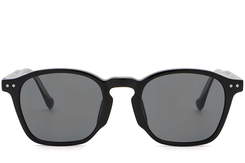 Ovale zwarte plastic zonnebril #BS2503-0429