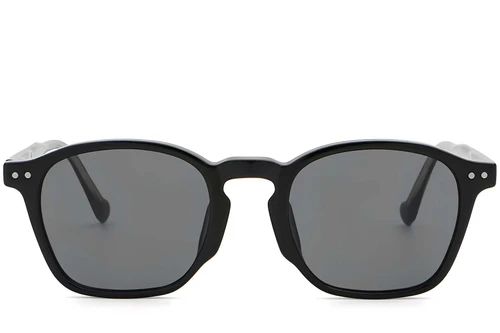 Gafas de sol ovaladas de plástico negro #BS2503-0429