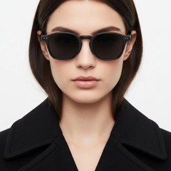 Oval Black Plastic Sunglasses #BS2503-0429
