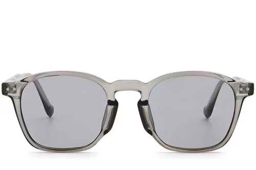 Lunettes de soleil ovales en plastique gris #BS2503-0431