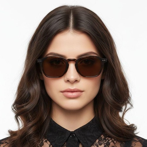 Oval Tortoiseshell Plastic Sunglasses #BS2503-0432