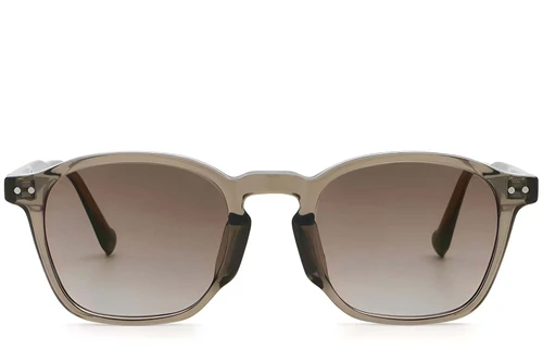 Oval Brown Plastic Sunglasses #BS2503-0433
