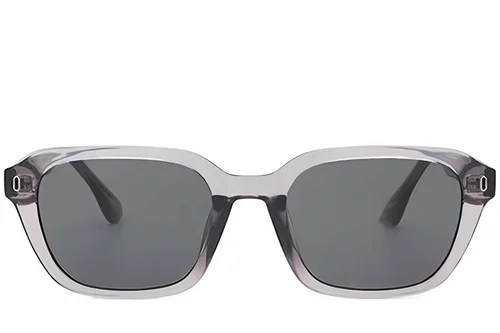 Lunettes de soleil rectangulaires en plastique gris #BS2503-0436