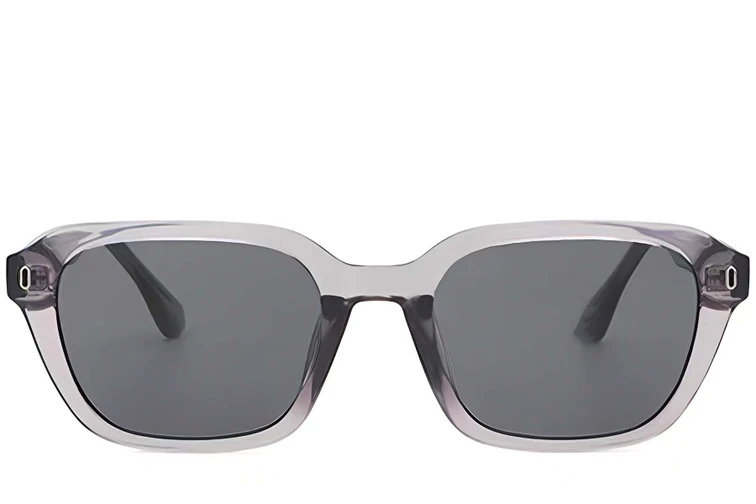 Rechteckige graue Kunststoff-Sonnenbrille #BS2503-0436